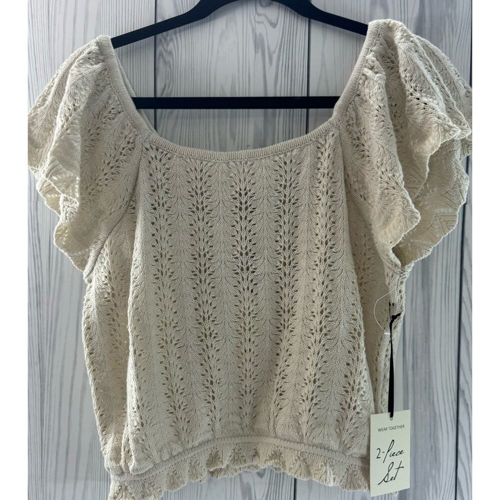 New Women’s Freshman 1996 2 Pc Crocheted Skirt & Sweater Set Sz XL - Picture 3 of 13